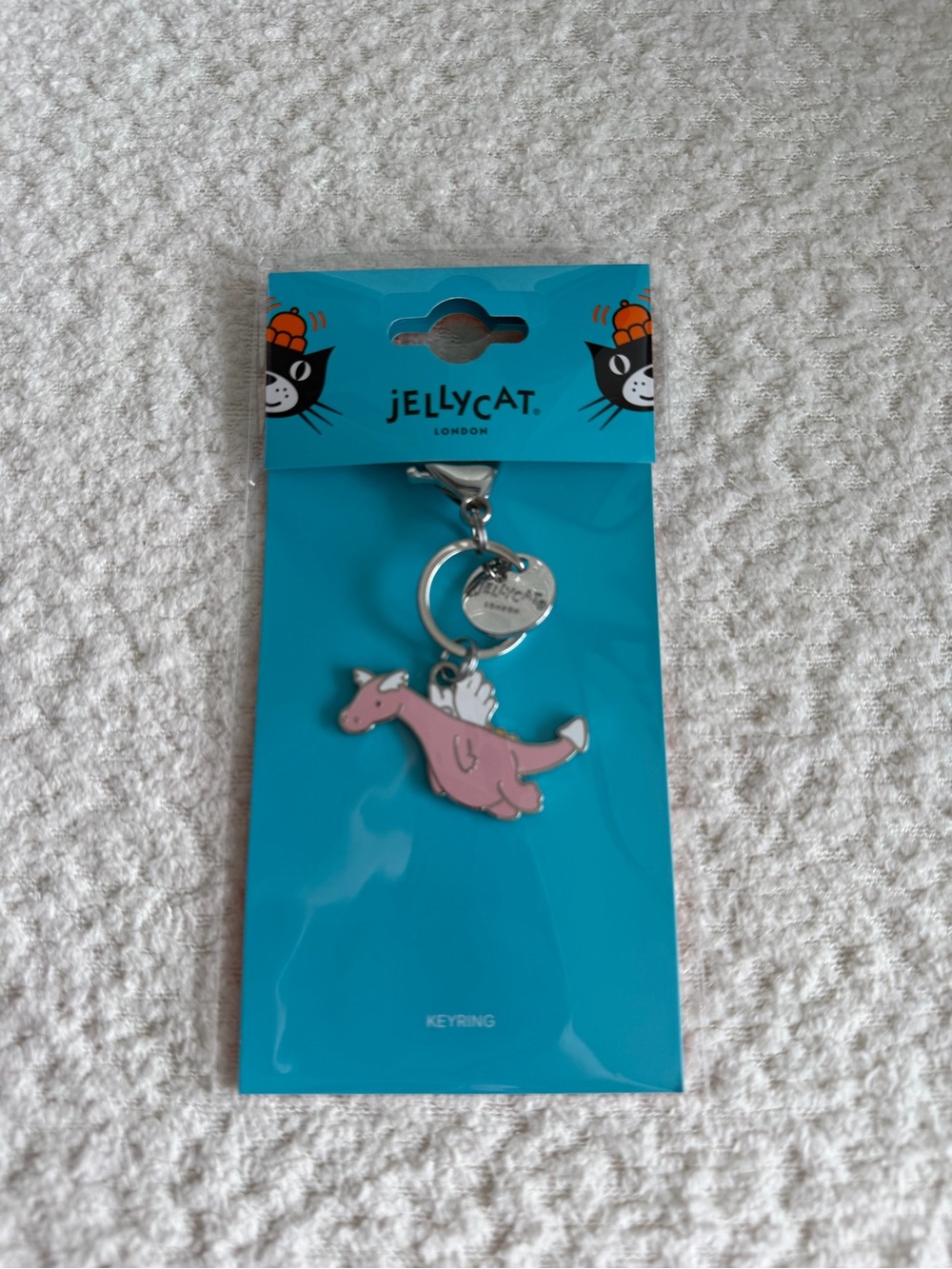 RARE Jellycat Duskrise Dragon Keyring New Gold Perks Exclusive